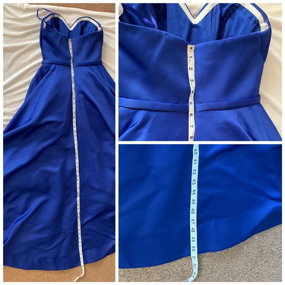Terani Couture glamour blue high low formal prom dress (see description) - Picture 10 of 15